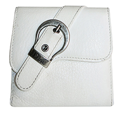 Dior Gaucho Bifold Wallet, Leather, White, 02-LU-0056 (2006) , 2*